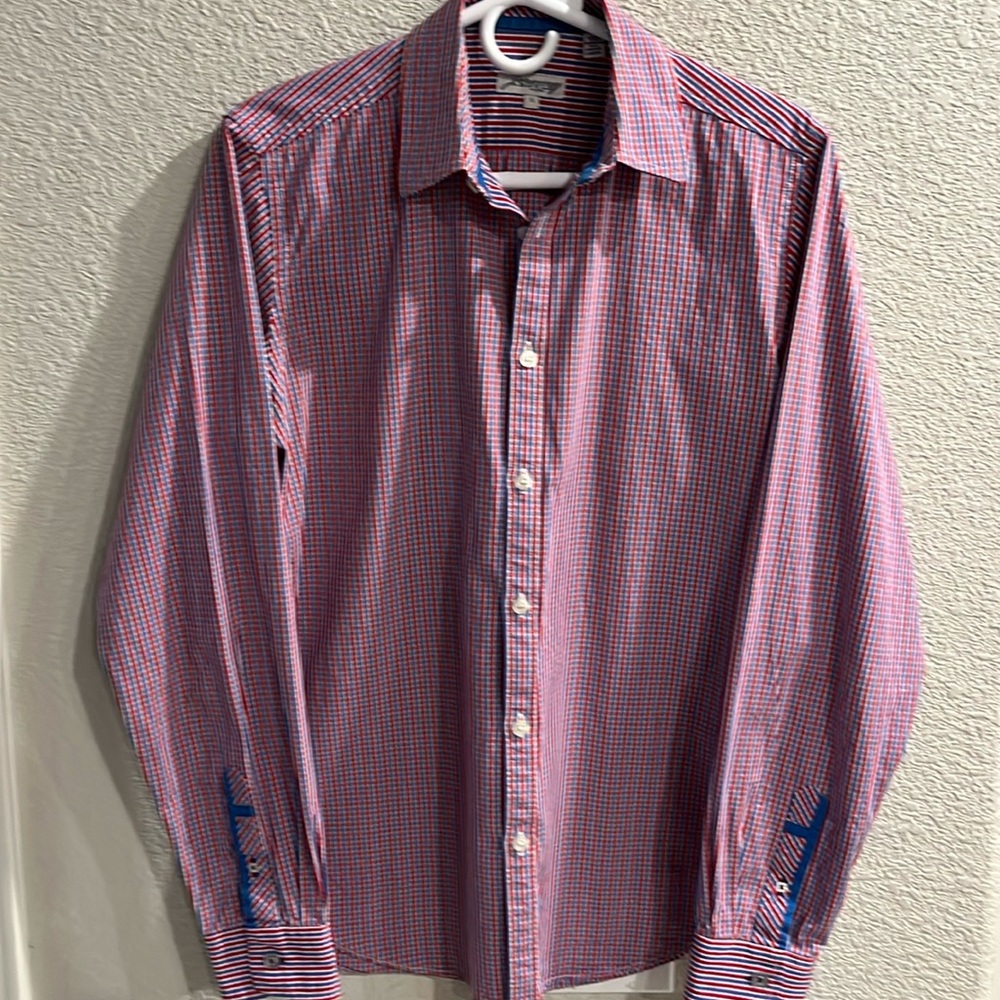 Jeremy Argyle nyc Fitted Check Sport Shirt Slim Long Sleeve Button Down Shirt